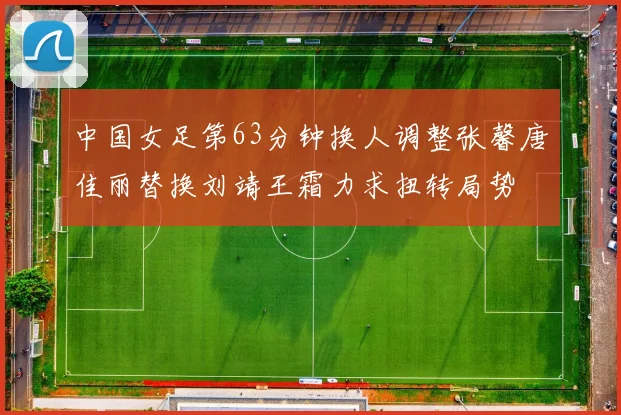 中国女足第63分钟换人调整张馨唐佳丽替换刘靖王霜力求扭转局势